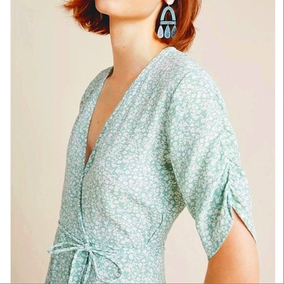 Faithfull the Brand Faithful The Brand Women's Chiara True Wrap Seafoam … - Picture 3 of 10